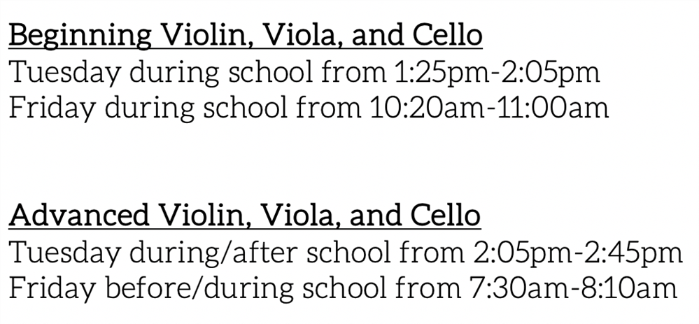 Litel String Schedule 2024-2025